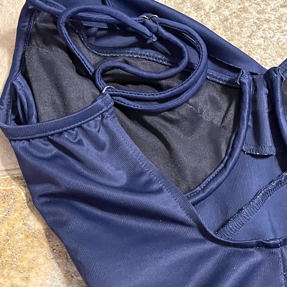 MagicSuit Navy Blue Ruched One Piece Bathing Swimsuit Women’s Size 12 - Picture 9 of 14